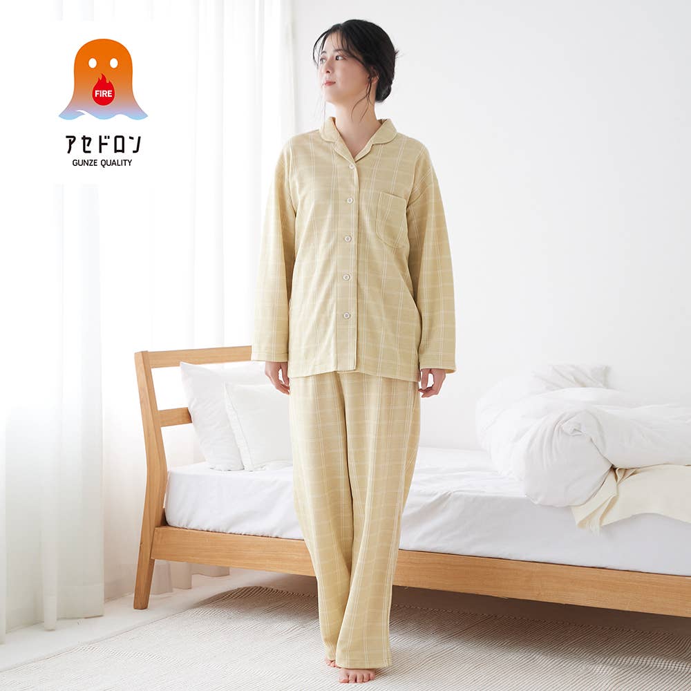 【ファイヤーアセドロン】背中保温 ダンニット長袖長パンツ パジャマ【送料無料】